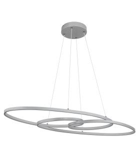 Spira Pendant Ceiling Light Silver Colored Matt 2x LED 2700-6500K-2