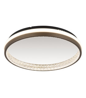 Della Integrated LED Semi Flush Ceiling Light Matt Black LED 3000-6000K-1