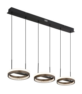 Della Pendant Ceiling Light Matt Black 3x LED 3000-6000K-1