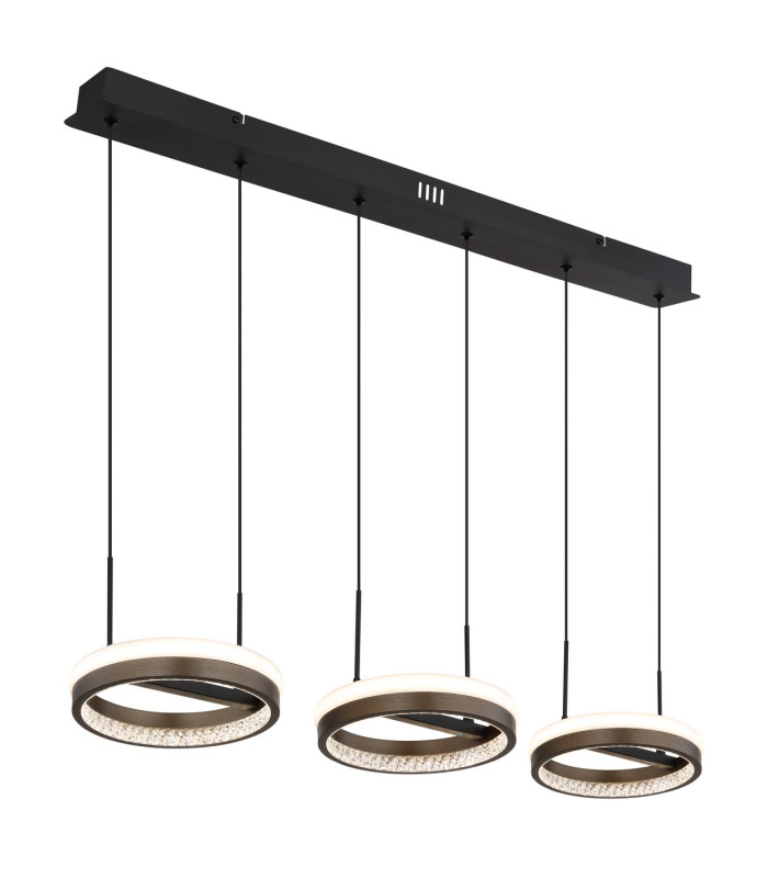 Della Pendant Ceiling Light Matt Black 3x LED 3000-6000K-1