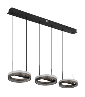 Della Pendant Ceiling Light Matt Black 3x LED 3000-6000K-2