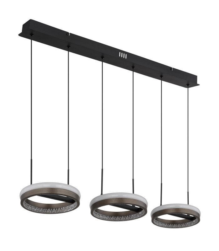 Della Pendant Ceiling Light Matt Black 3x LED 3000-6000K-2
