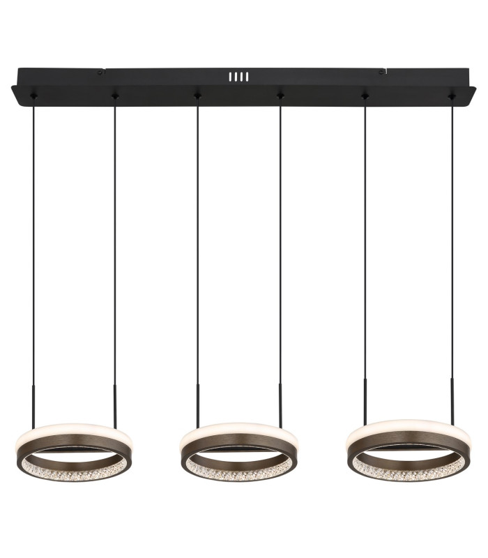 Della Pendant Ceiling Light Matt Black 3x LED 3000-6000K-3