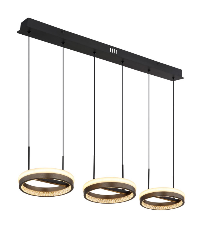 Della Pendant Ceiling Light Matt Black 3x LED 3000-6000K-4