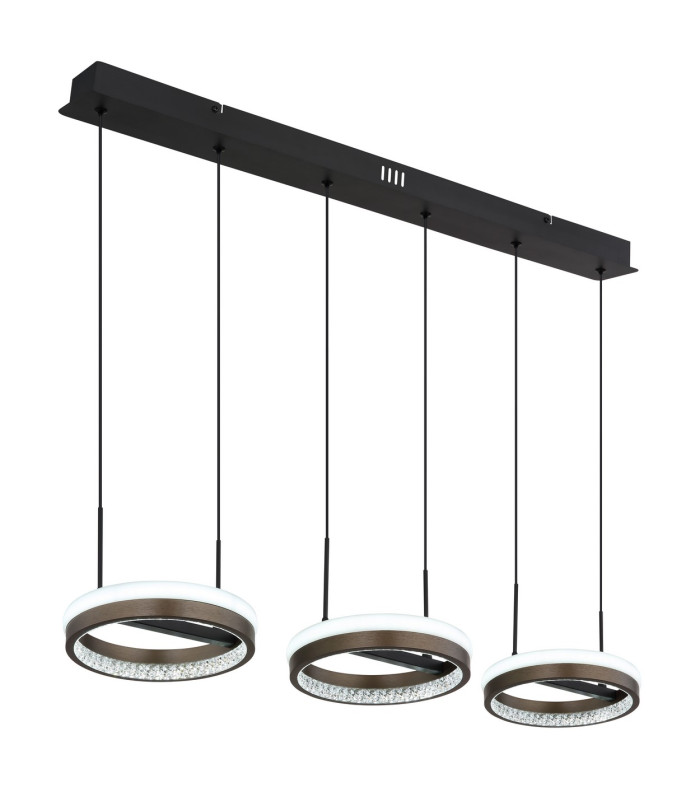 Della Pendant Ceiling Light Matt Black 3x LED 3000-6000K-5