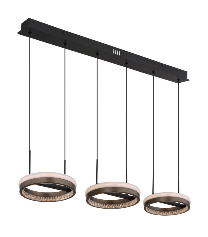 Della Pendant Ceiling Light Matt Black 3x LED 3000-6000K-10