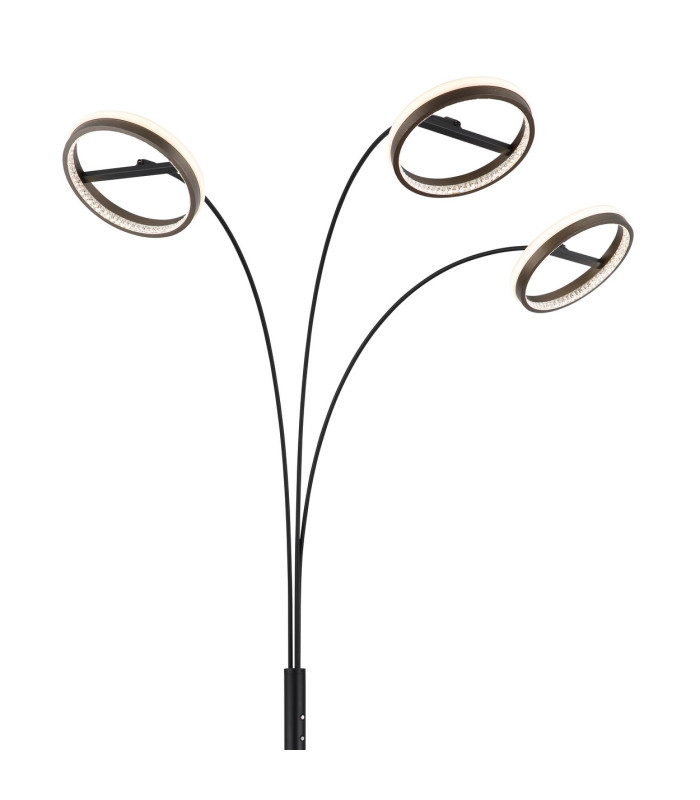 Della LED Integrated Floor Lamp Matt Black LED Dimmable 3000-6000K Touch Dimmer-3