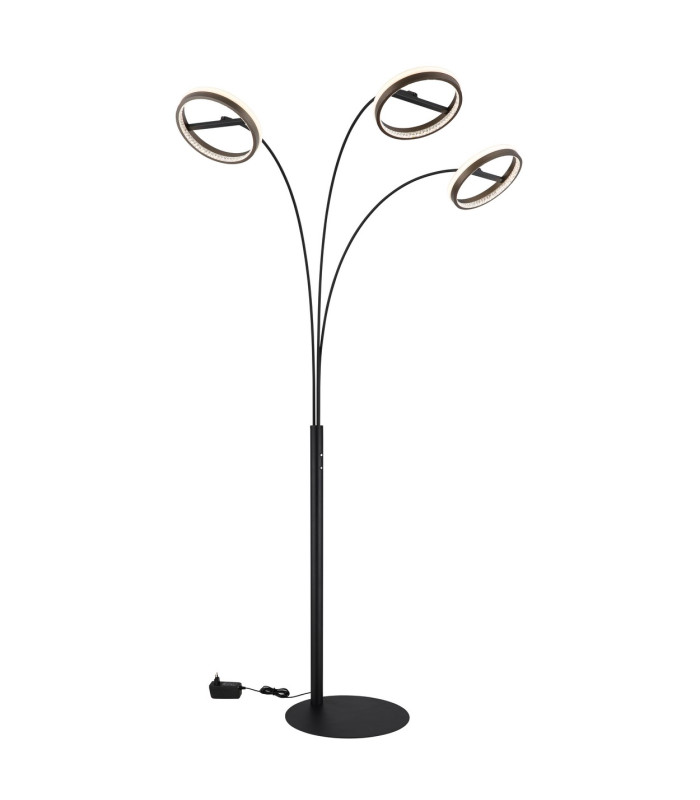 Della LED Integrated Floor Lamp Matt Black LED Dimmable 3000-6000K Touch Dimmer-6