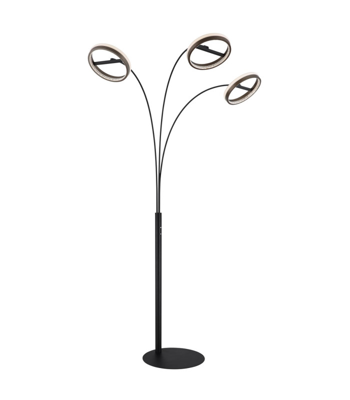 Della LED Integrated Floor Lamp Matt Black LED Dimmable 3000-6000K Touch Dimmer-11