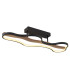 Bezzy Integrated LED Semi Flush Ceiling Light Matt Black LED 3000K-1