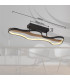 Bezzy Integrated LED Semi Flush Ceiling Light Matt Black LED 3000K-8