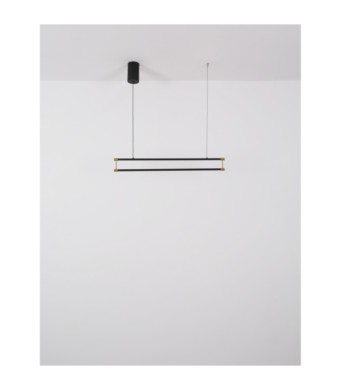 Kayson 104cm Pendant Ceiling Light Matt Black LED 3000K-7