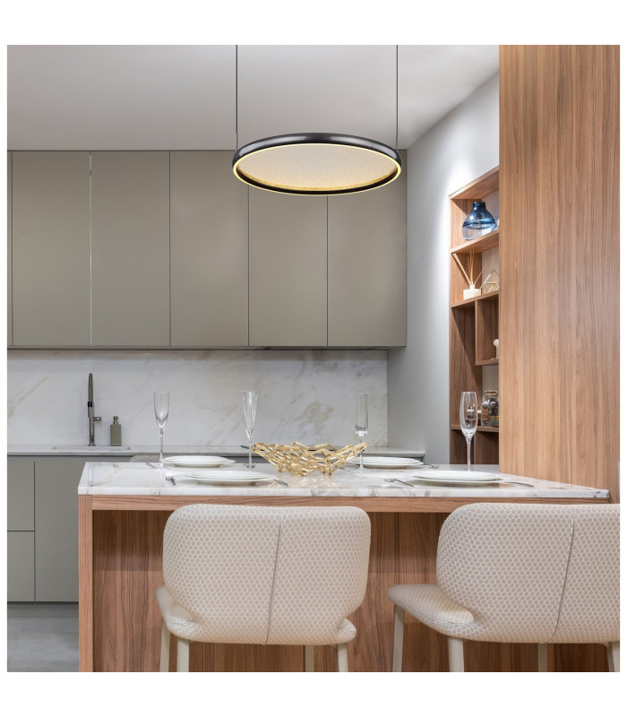 Briggs Pendant Ceiling Light Matt Black LED Dimmable 2700-6000K Remote Control-7