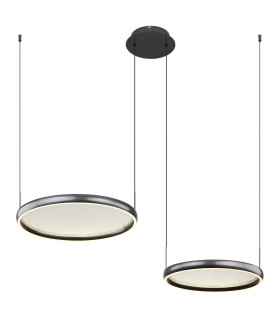Briggs Pendant Ceiling Light Matt Black 2x LED Dimmable 2700-6000K Remote Control-1