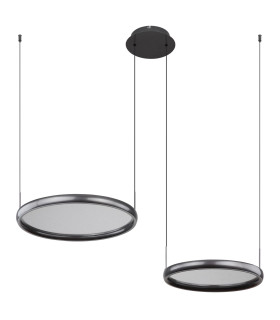 Briggs Pendant Ceiling Light Matt Black 2x LED Dimmable 2700-6000K Remote Control-2