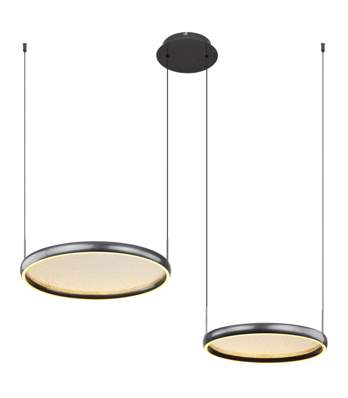 Briggs Pendant Ceiling Light Matt Black 2x LED Dimmable 2700-6000K Remote Control-4