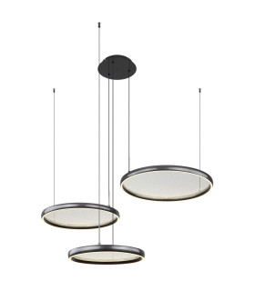 Briggs Pendant Ceiling Light Matt Black 3x LED Dimmable 2700-6000K Remote Control-1