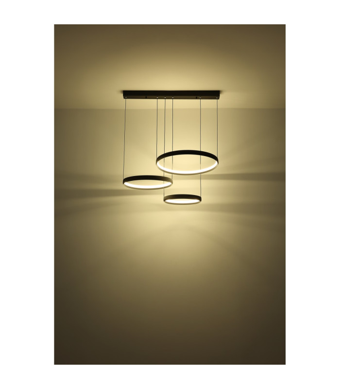 Briggs Pendant Ceiling Light Matt Black 3x LED Dimmable 2700-6000K Remote Control-6