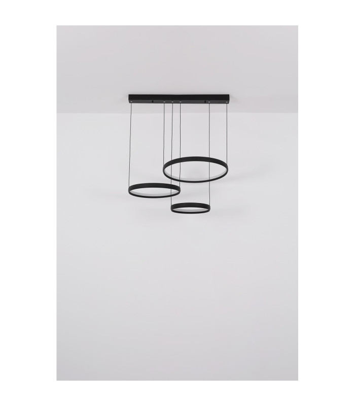 Briggs Pendant Ceiling Light Matt Black 3x LED Dimmable 2700-6000K Remote Control-8