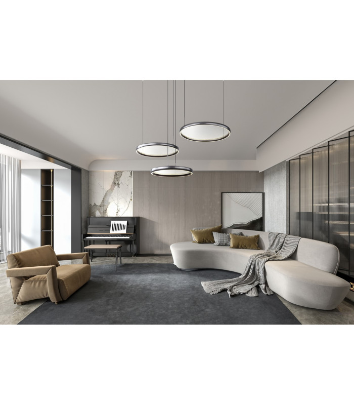 Briggs Pendant Ceiling Light Matt Black 3x LED Dimmable 2700-6000K Remote Control-10