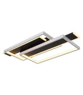 Finnley Integrated LED Semi Flush Ceiling Light Matt Black LED 3000K-1