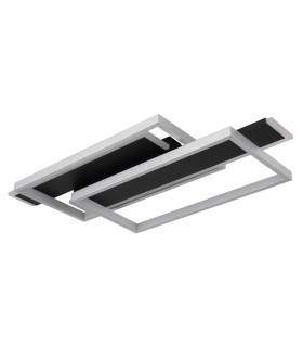 Finnley Integrated LED Semi Flush Ceiling Light Matt Black LED 3000K-2