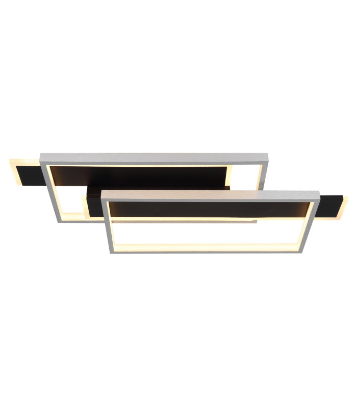 Finnley Integrated LED Semi Flush Ceiling Light Matt Black LED 3000K-3