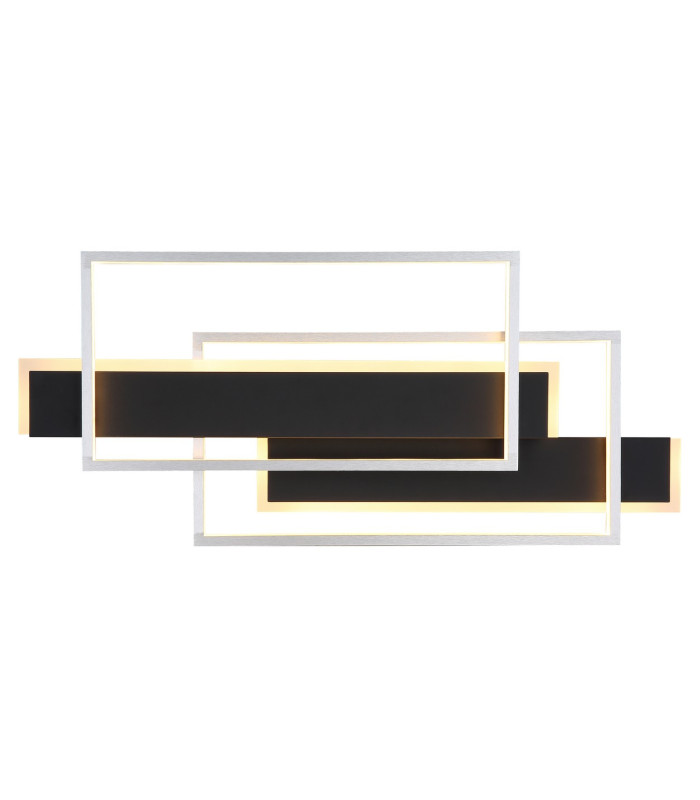 Finnley Integrated LED Semi Flush Ceiling Light Matt Black LED 3000K-4