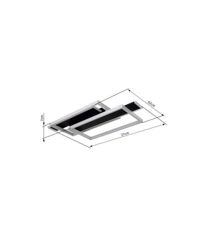 Finnley Integrated LED Semi Flush Ceiling Light Matt Black LED 3000K-10