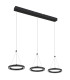Grenvix Triple Ring Pendant Ceiling Light Matt Black 3x LED 3000K-2