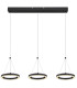 Grenvix Triple Ring Pendant Ceiling Light Matt Black 3x LED 3000K-3