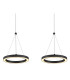 Grenvix Triple Ring Pendant Ceiling Light Matt Black 3x LED 3000K-4