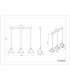 Grenvix Triple Ring Pendant Ceiling Light Matt Black 3x LED 3000K-10