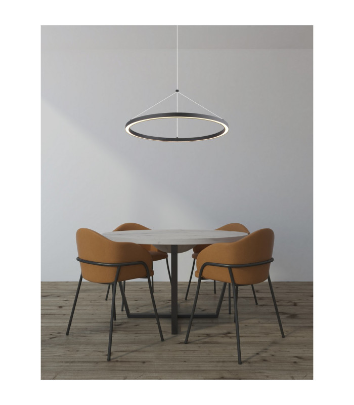Grenvix Pendant Ceiling Light Matt Black LED 3000K-7