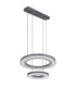 Blasius Twin Ring Pendant Ceiling Light Black 2x LED Dimmable 2700-6000K Remote Control-2