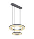 Blasius Twin Ring Pendant Ceiling Light Black 2x LED Dimmable 2700-6000K Remote Control-5