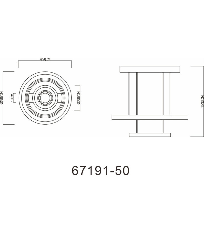 Blasius Twin Ring Pendant Ceiling Light Black 2x LED Dimmable 2700-6000K Remote Control-10