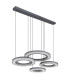 Blasius Four Ring Pendant Ceiling Light Black 4x LED Dimmable 2700-6000K Remote Control-2