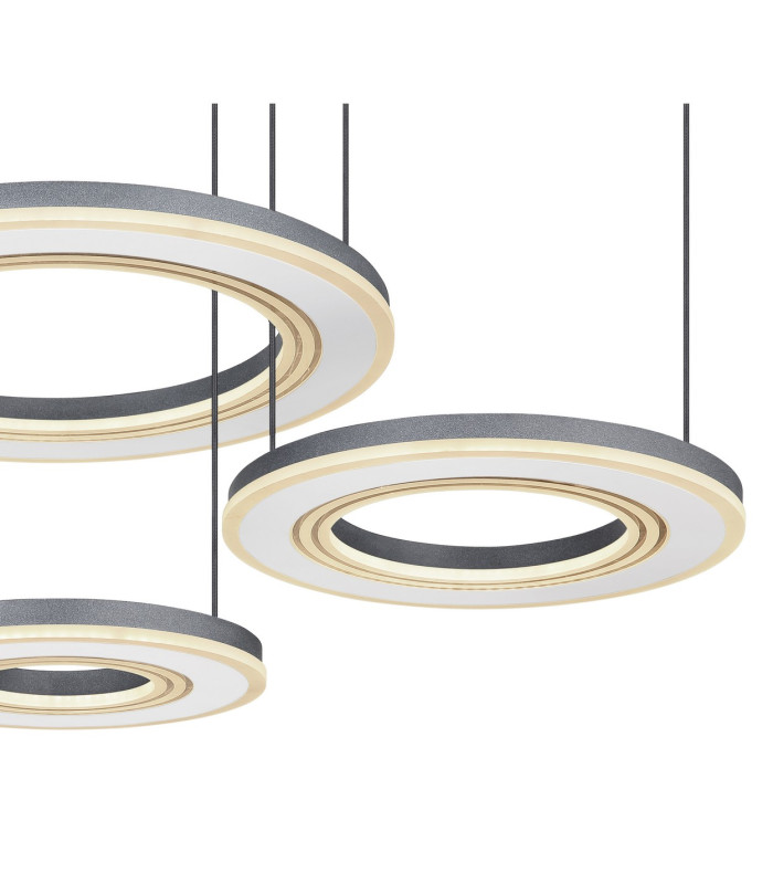Blasius Four Ring Pendant Ceiling Light Black 4x LED Dimmable 2700-6000K Remote Control-4