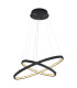 Ralph Twin Ring Pendant Ceiling Light Matt Black 2x LED Dimmable 3000K-1