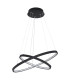 Ralph Twin Ring Pendant Ceiling Light Matt Black 2x LED Dimmable 3000K-2
