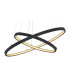 Ralph Twin Ring Pendant Ceiling Light Matt Black 2x LED Dimmable 3000K-3