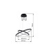 Ralph Twin Ring Pendant Ceiling Light Matt Black 2x LED Dimmable 3000K-5