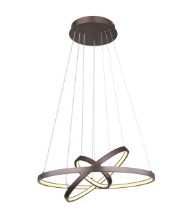Ralph Pendant Ceiling Light Coffee Colored Matt 3x LED Dimmable 3000K-1