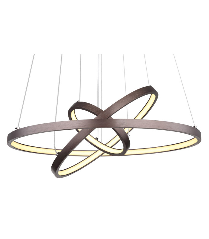 Ralph Pendant Ceiling Light Coffee Colored Matt 3x LED Dimmable 3000K-3