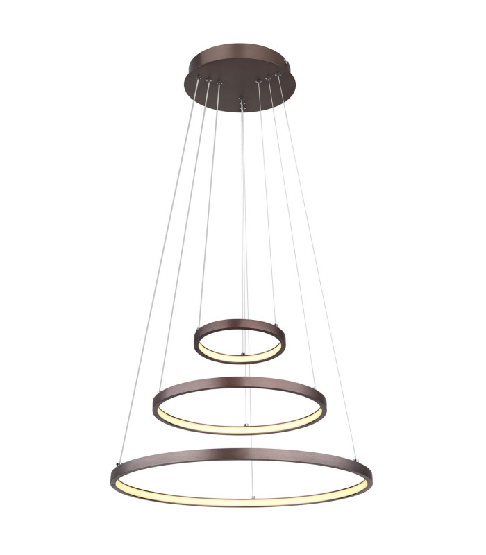 Ralph Pendant Ceiling Light Coffee Colored Matt 3x LED Dimmable 3000K-4