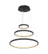 Ralph Triple Ring Pendant Ceiling Light Matt Black 3x LED Dimmable 3000K-1