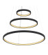 Ralph Triple Ring Pendant Ceiling Light Matt Black 3x LED Dimmable 3000K-3