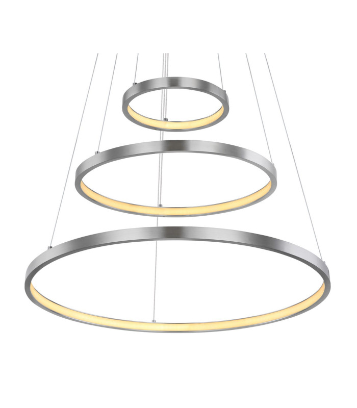 Ralph Pendant Ceiling Light Nickel Matt 3x LED Dimmable 3000K-3