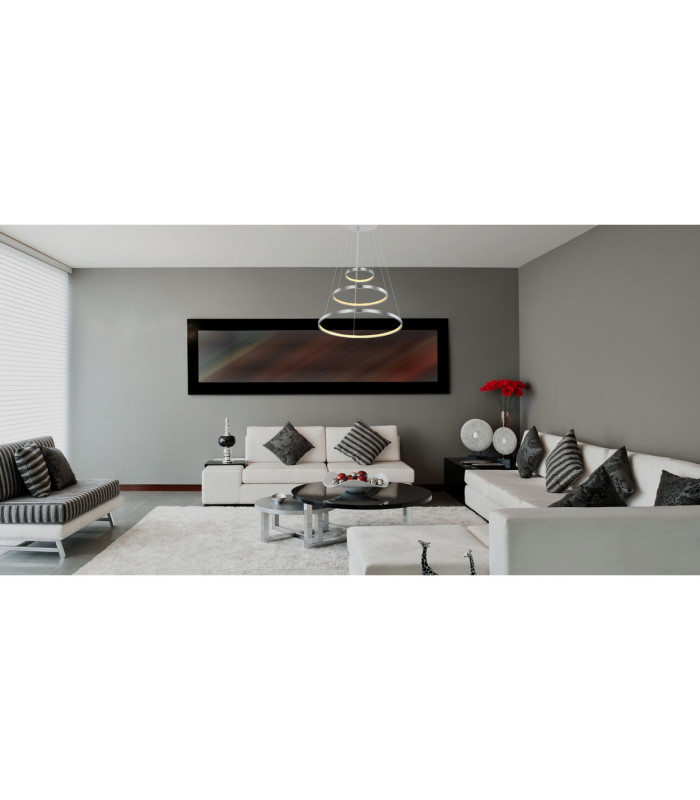 Ralph Pendant Ceiling Light Nickel Matt 3x LED Dimmable 3000K-4